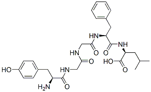 (2S)-2-[[(2S)-2-[[2-[[2-[[(2S)-2-amino-3-(4-hydroxyphenyl)propanoyl]amino]acetyl]amino]acetyl]amino]-3-phenylpropanoyl]amino]-4-methylpentanoic acid Structure