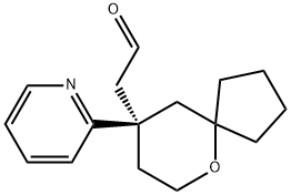 2-[(9R)-9-(pyridin-2-yl)-6-oxaspiro[4.5]decan-9-yl]acetaldehyde Struktur