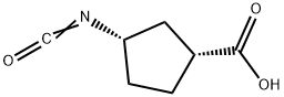 Cyclopentanecarboxylic acid, 3-isocyanato-, (1R-cis)- (9CI) Struktur