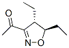 Ethanone, 1-(4,5-diethyl-4,5-dihydro-3-isoxazolyl)-, trans- (9CI) Struktur