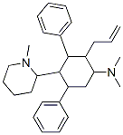 2-[3-Allyl-4-(dimethylamino)-2,6-diphenylcyclohexyl]-1-methylpiperidine Struktur