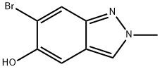 6-Bromo-5-hydroxy-2-methyl-2H-indazole Struktur