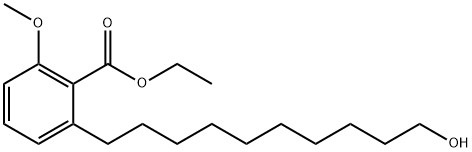 ethyl 2-(10-hydroxydecyl)-6-Methoxybenzoate Struktur