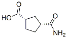 Cyclopentanecarboxylic acid, 3-(aminocarbonyl)-, (1S-cis)- (9CI) Struktur