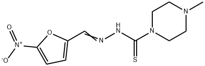 4-Methyl-N'-(5-nitrofurfurylidene)-1-piperazinecarbothiohydrazide Struktur