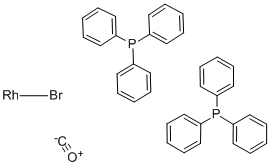 CARBONYLBROMOBIS(TRIPHENYLPHOSPHINE)RHODIUM(I) Struktur