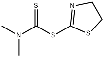 Dimethylcarbamodithioic acid 4,5-dihydro-2-thiazolyl ester Struktur