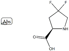 (2R)-4,4-difluoropyrrolidine-2-carboxylic acid hydrochloride Struktur