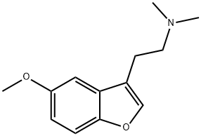 N,N-dimethyl-2-(5-methoxybenzofuran-3-yl)ethanamine Struktur