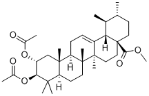 2,3-BIS(ACETYLOXY)-(2ALPHA,3BETA)-URS-12-EN-28-OIC ACID METHYL ESTER Struktur