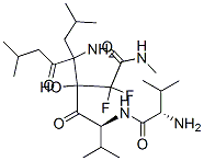 isovaleryl-valyl-valyl-(4-amino-2,2-difluoro-3-hydroxy-N,6-dimethylheptanamide) Struktur