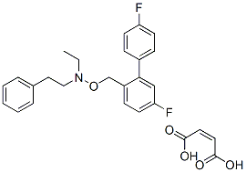 N-(2-bis(4-fluorophenyl)methoxy)ethyl-(2-phenyl)ethylamine maleate Struktur