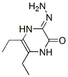 2,3-Pyrazinedione,5,6-diethyl-1,4-dihydro-,monohydrazone(9CI) Struktur