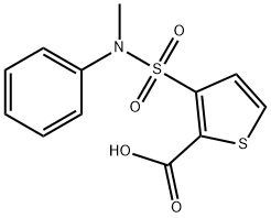 2-Thiophenecarboxylic acid, 3-((methylphenylamino)sulfonyl)- Struktur