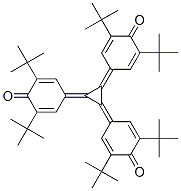 1,2,3-Tris(3,5-ditert-butyl-4-oxo-2,5-cyclohexadien-1-ylidene)cyclopropane Struktur