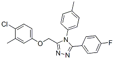 3-[(4-chloro-3-methyl-phenoxy)methyl]-5-(4-fluorophenyl)-4-(4-methylph enyl)-1,2,4-triazole Struktur