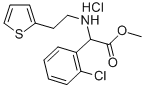 (+)METHYL ALPHA-(2-THIENYLETHYLAMINO)(2-CHLOROPHENYL)ACETATE HCL Struktur