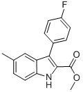 METHYL 3-(4-FLUOROPHENYL)-5-METHYLINDOLE-2-CARBOXYLATE Struktur