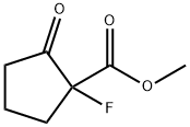 Cyclopentanecarboxylic acid, 1-fluoro-2-oxo-, methyl ester (9CI) Struktur