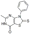 5-METHYL-3-PHENYL-2-THIOXO-2,3-DIHYDRO[1,3]THIAZOLO[4,5-D]PYRIMIDIN-7(6H)-ONE Struktur