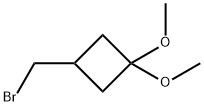 3-(bromomethyl)-1,1-dimethoxycyclobutane Struktur