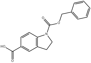 1H-INDOLE-1,5-DICARBOXYLIC ACID,2,3-DIHYDRO-,1-(PHENYLMETHYL)ESTER Struktur