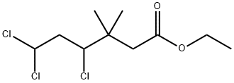 3,3-dimethyl-4,6,6-trichloro-5-hexenic acid ethyl ester Struktur