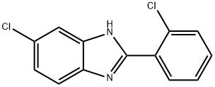 5-chloro-2-(2-chlorophenyl)-3H-benzoimidazole Struktur