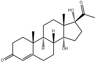 14,17-Dihydroxypregn-4-ene-3,20-dione Struktur