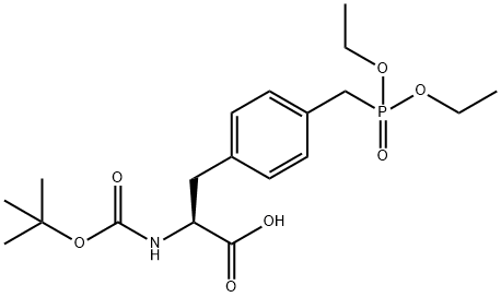 (S)-2-TERT-BUTOXYCARBONYLAMINO-3-[4-(DIETHOXY-PHOSPHORYLMETHYL)-PHENYL]-PROPIONIC ACID Struktur