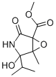 3,4-EPOXY-5-HYDROXY-5-ISOPROPYL-3-(METHOXYCARBONYL)-4-METHYL-GAMMA-BUTYROLACTAM Struktur