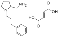 2-Pyrrolidinemethanamine, 1-(3-propylphenyl)-, (-)-, (E)-2-butenedioat e (1:1) Struktur