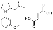 (-)-N,N-Dimethyl-1-(3-methoxyphenyl)-2-pyrrolidinemethanamine fumarate Struktur