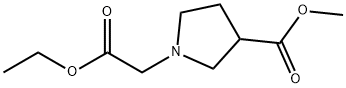 methyl 1-(2-ethoxy-2-oxoethyl)pyrrolidine-3-carboxylate Struktur