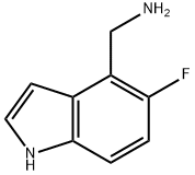 (5-Fluoro-1H-indol-4-yl)methanamine Struktur