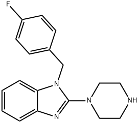 1-(4-FLUORO-BENZYL)-2-PIPERAZIN-1-YL-1H-BENZOIMIDAZOLE Struktur