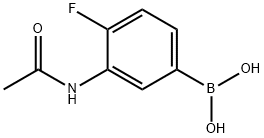 5'-Borono-2'-fluoroacetanilide, 3-(Acetylamino)-4-fluorobenzeneboronic acid Struktur