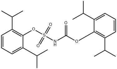 ((2,6-bis(1-methylethyl)phenoxy)sulfonyl)carbamic acid 2,6-bis(1-methylethyl)phenyl ester Struktur