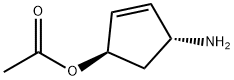 2-Cyclopenten-1-ol,4-amino-,acetate(ester),(1R-trans)-(9CI) Struktur