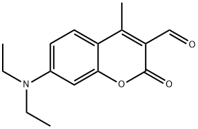 Coumarin, 3-formyl-4-methyl-7-(N,N-diethyl amino)- Struktur