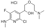 3-Pyridinemethanol, 2-chloro-alpha-((2-(dimethylamino)ethoxy)methyl)-5 -fluoro-6-(methylamino)-, monohydrochloride Struktur