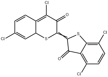 4,7-dichloro-2-(4,7-dichloro-3-oxobenzo[b]thien-2(3H)-ylidene)benzo[b]thiophene-3(2H)-one Struktur