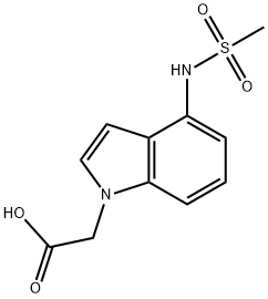 {4-[(Methylsulfonyl)amino]-1H-indol-1-yl}acetic acid Struktur