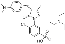 1-(2-CHLORO-5-SULFOPHENYL)-3-METHYL-4-(4-DIMETHYLAMINOBENZYLIDENE)-2-PYRAZOLIN-5-ONE TRIETHYLAMMONIUM SALT