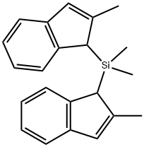 DIMETHYLBIS(2-METHYL-1H-INDEN-1-YL)SILAN E Struktur