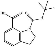 N-BOC-吲哚啉-7-羧酸, 143262-20-8, 結(jié)構(gòu)式