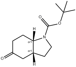 (3AS,7AR)-TERT-BUTYL 5-OXOOCTAHYDRO-1H-INDOLE-1-CARBOXYLATE Struktur