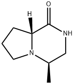 Pyrrolo[1,2-a]pyrazin-1(2H)-one, hexahydro-4-methyl-, (4R-cis)- (9CI) Struktur