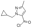 1H-Pyrazole-5-carbonylchloride,1-(cyclopropylmethyl)-3-methyl-(9CI) Struktur