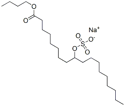 sodium 1-butyl 9-(sulphonatooxy)octadecanoate   Struktur